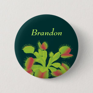 Venus Flytrap Name Tag 6 Cm Round Badge