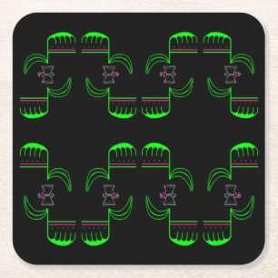 Venus Flytrap Pattern Paper Coaster