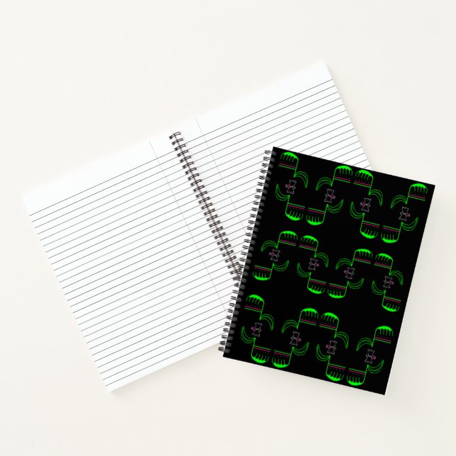 Venus Flytrap Pattern Spiral Notebook (Inside)