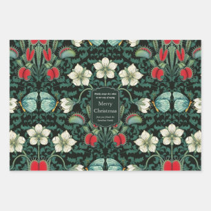 Venus Flytrap Personalised Botanical Holiday Wrapping Paper Sheet