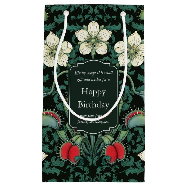 Venus Flytrap Personalised Botanical Small Gift Bag (Front)