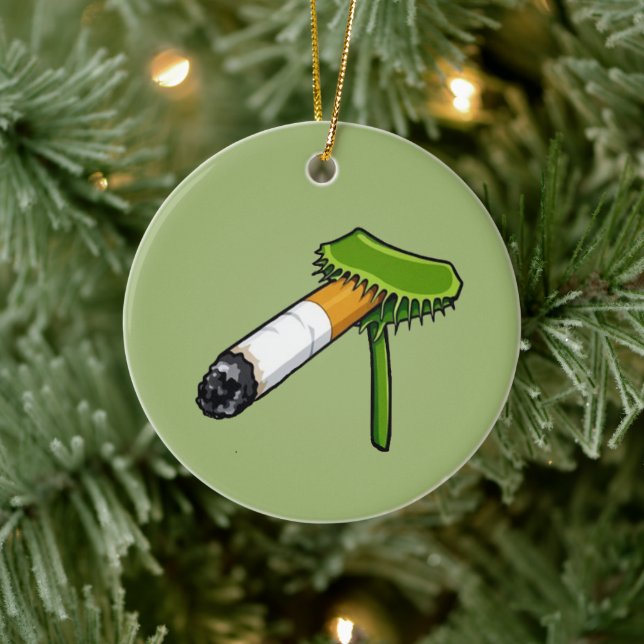 Venus Flytrap Plant With Cig Ceramic Ornament (Tree)
