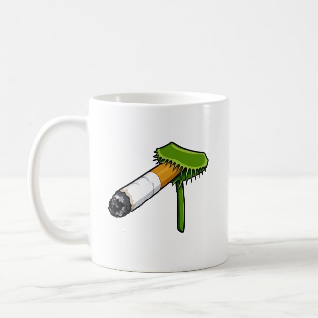 Venus Flytrap Plant With Cig Coffee Mug (Left)