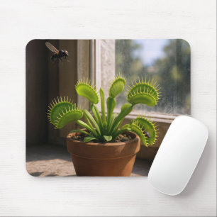 Venus Flytrap Plant With Flies Mouse Pad