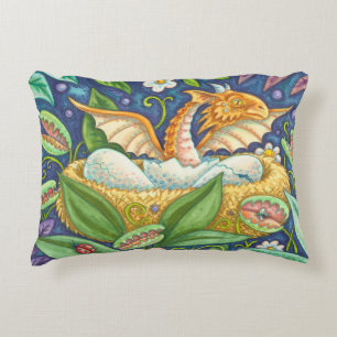 Venus Flytraps and Hatching Dragon ACCENT PILLOW
