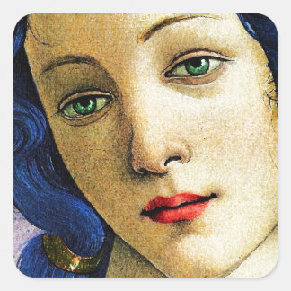 Venus In Blue Square Sticker