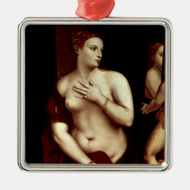 Venus in Front of the Mirror Metal Ornament (Front)