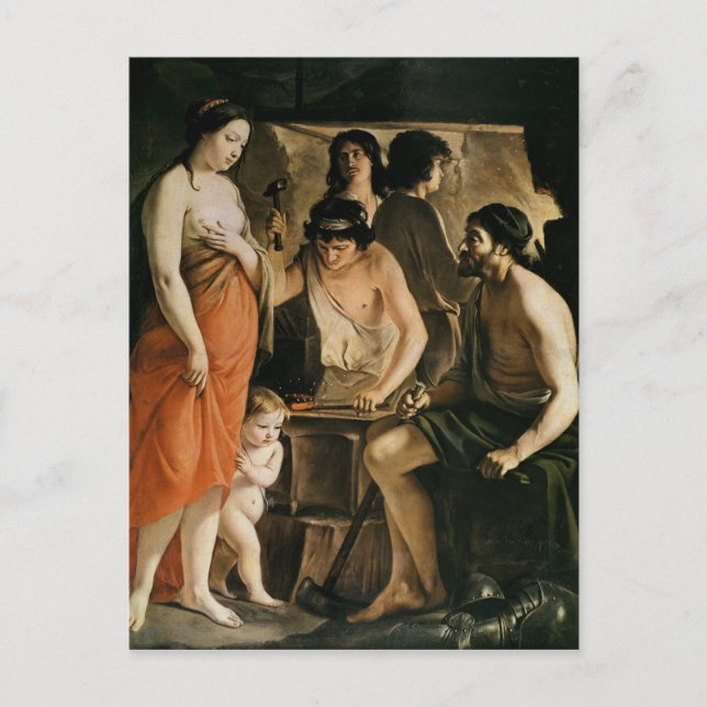Venus in Vulcan's Forge, 1641 Postcard (Front)