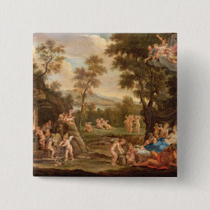 Venus in Vulcan's Forge, 18th century 15 Cm Square Badge