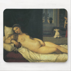 Venus of Urbino by Titian, Renaissance Art Mouse Pad