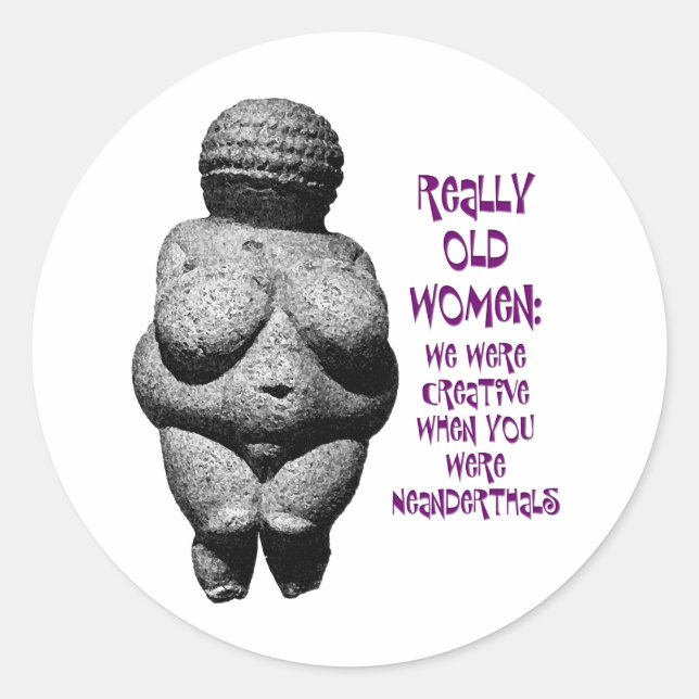 Venus of Willendorf Classic Round Sticker (Front)