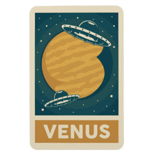 Venus Retro Galaxy UFO Magnet