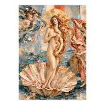 Venus Rising Among Petals Neo-Rinpa Art
