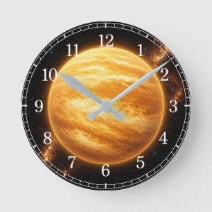 Venus Wall Clock — Space-Inspired Design