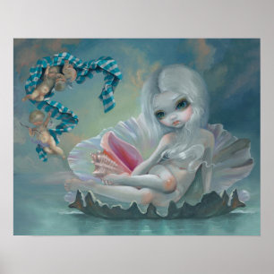 Venus with Cherubs ART PRINT lowbrow art big eyes