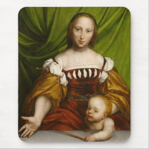 Venus with Cupid, 1526-28 (oil on limewood) Mouse Pad