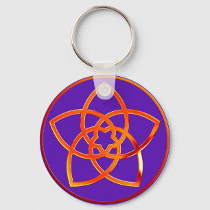Venusblume / Venus Flower RED violet Key Ring