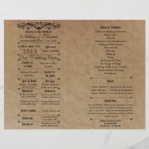 Ver 3 Custom Wedding Program Template for Fan