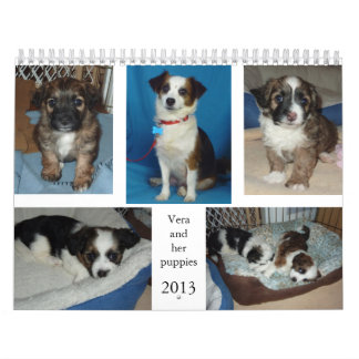 Vera and her puppies calendar