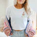 VERA Cute Pastel Floral Fox Mama T-Shirt<br><div class="desc">The VERA Collection features cute peachy pastel florals with earthy greenery and a sweet watercolor fox. This collection is perfect for celebrating your little one's arrival with a sweet woodland theme. Shop the complete VERA Collection for a cohesive party look.</div>