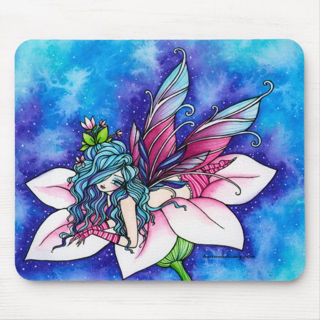 Vera Fairy Fantasy Flower Mouse Pad (Front)