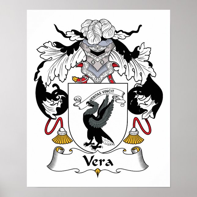 Vera Family Crest Poster (Front)