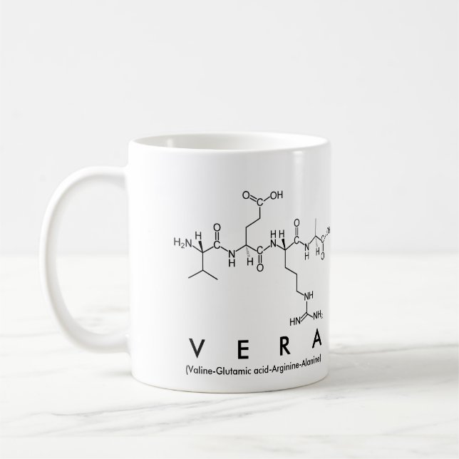 Vera peptide name mug (Left)