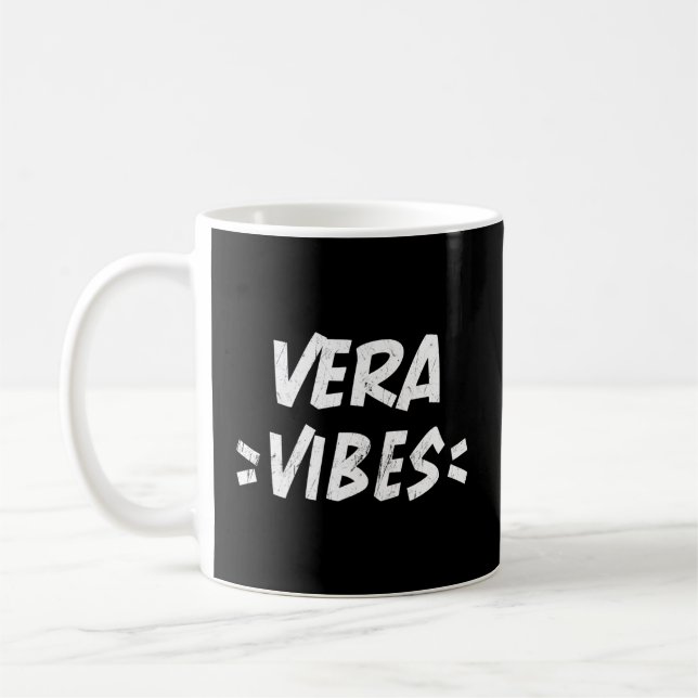 Vera S Squad Family Reunion First Last Name Tea Coffee Mug (Left)