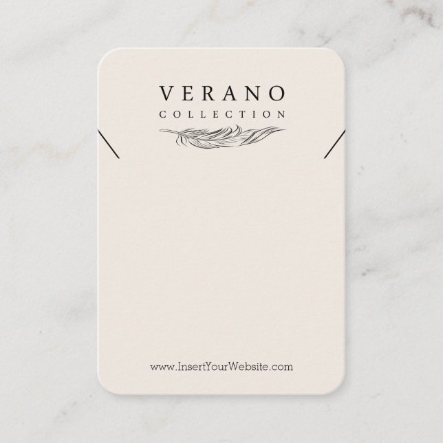 Verano Mighty Necklace Vertical Business Card (Front)