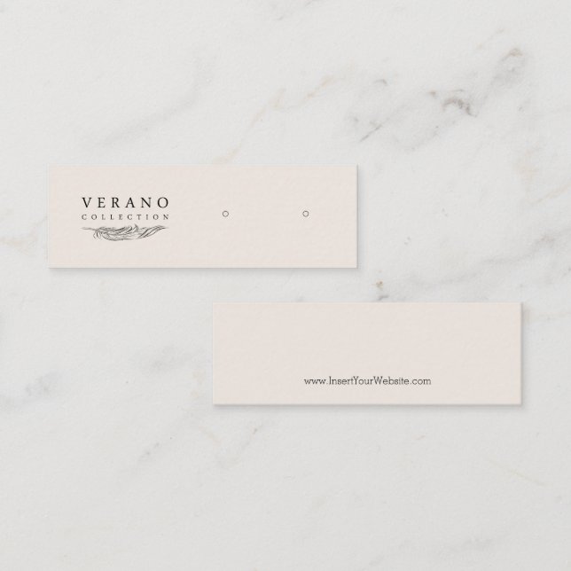 Verano Mini Earring Horizontal Business Card (Front/Back)