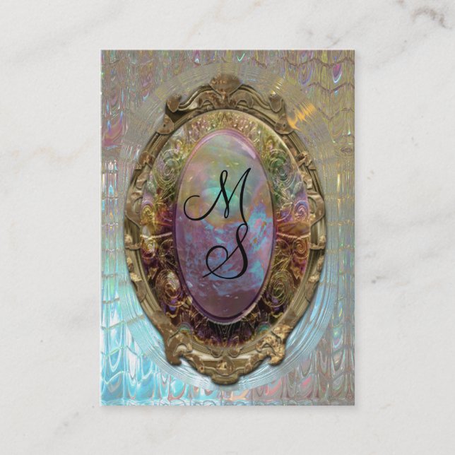 Veraspeece Baroque Monogram Professional Business Card (Front)