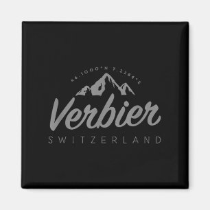 Verbier Mountain Vacation Skiing Switzerland Magnet
