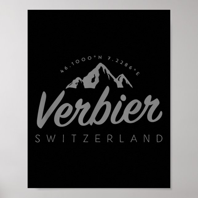 Verbier Mountain Vacation Skiing Switzerland  Poster (Front)