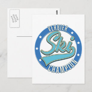 Verbier Ski Champion Postcard