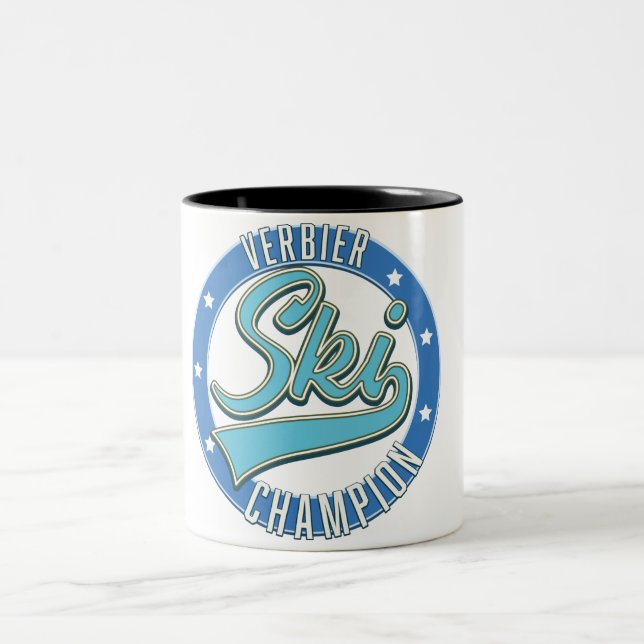 Verbier Ski Champion Two-Tone Coffee Mug (Center)