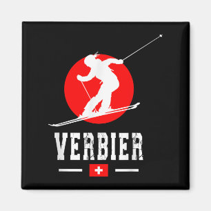 Verbier Ski Resort Alps Swiss Mountains Switzerlan Magnet
