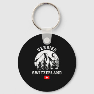 Verbier Switzerland Ski Resort Alps Alpine Skiing Key Ring
