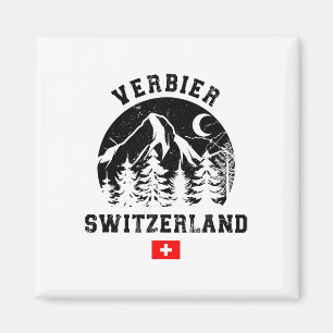 Verbier Switzerland Ski Resort Alps Alpine Skiing Magnet