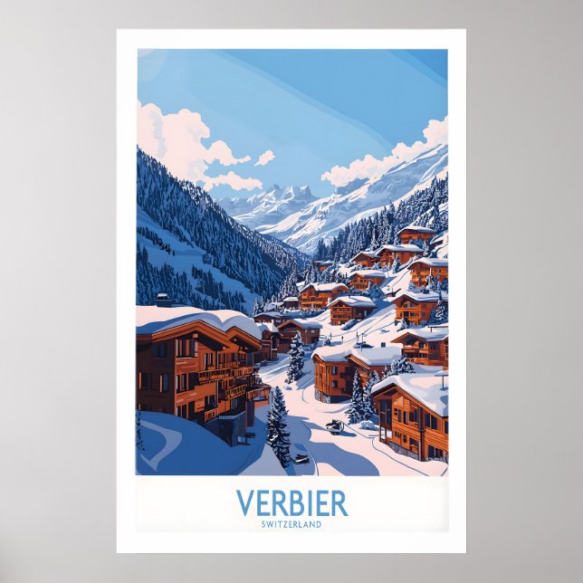 Verbier Travel Poster 1 (Front)