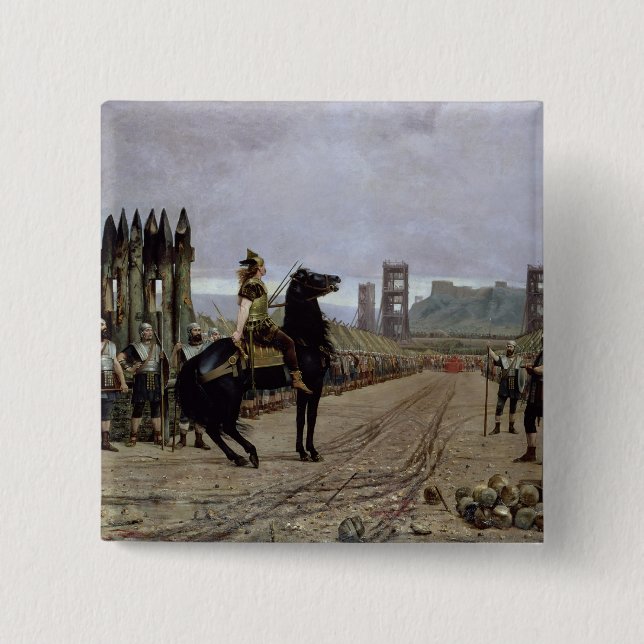 Vercingetorix  before Caesar, 52 BC, 1886 15 Cm Square Badge (Front)