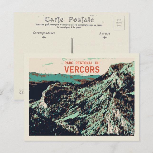 Vercors regional park, Alps mountains France Postcard (Front/Back)