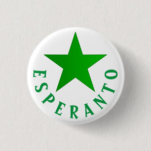 Verda Stelo (Esperanto Star) 3 Cm Round Badge