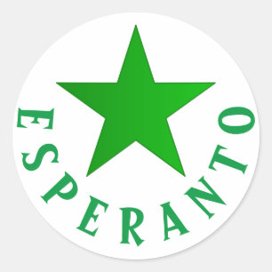 Verda Stelo (Esperanto Star) Classic Round Sticker