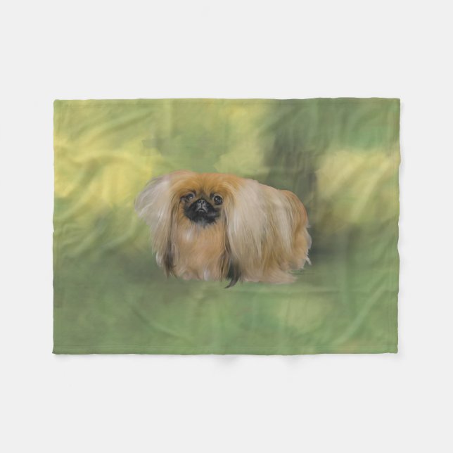 Verdant Beauty Fleece Blanket (Front (Horizontal))