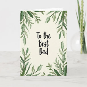 Verdant Best Dad Watercolor Card
