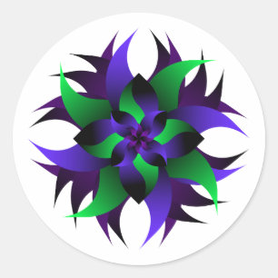 Verdant Bloom Classic Round Sticker