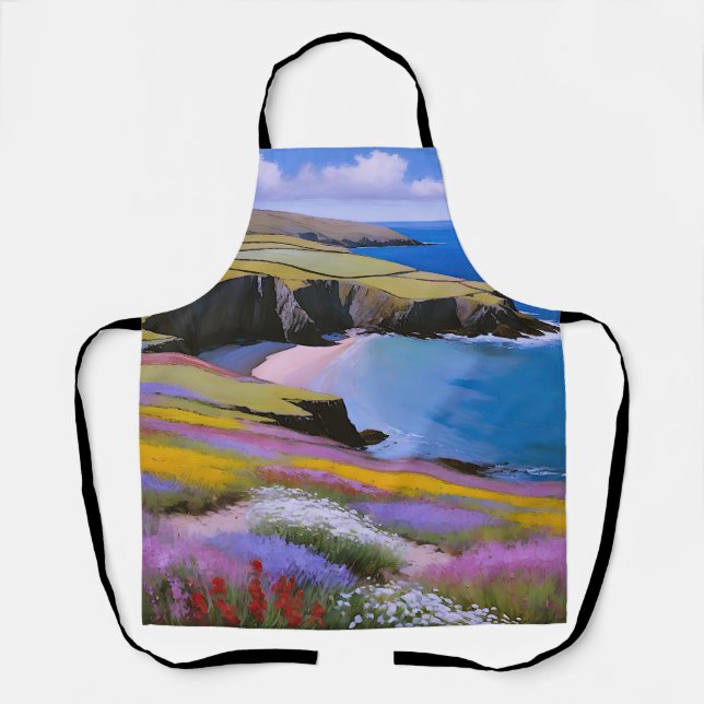 Verdant Cliffs and Azure Waves Apron (Front)