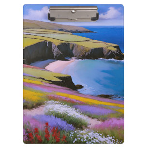 Verdant Cliffs and Azure Waves Clipboard