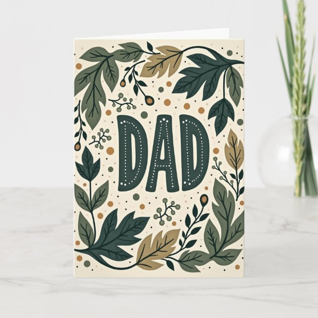 Verdant Dad Fathers Day Card (Front)