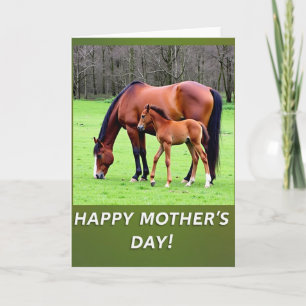 Verdant Equine Pasture Scene Card